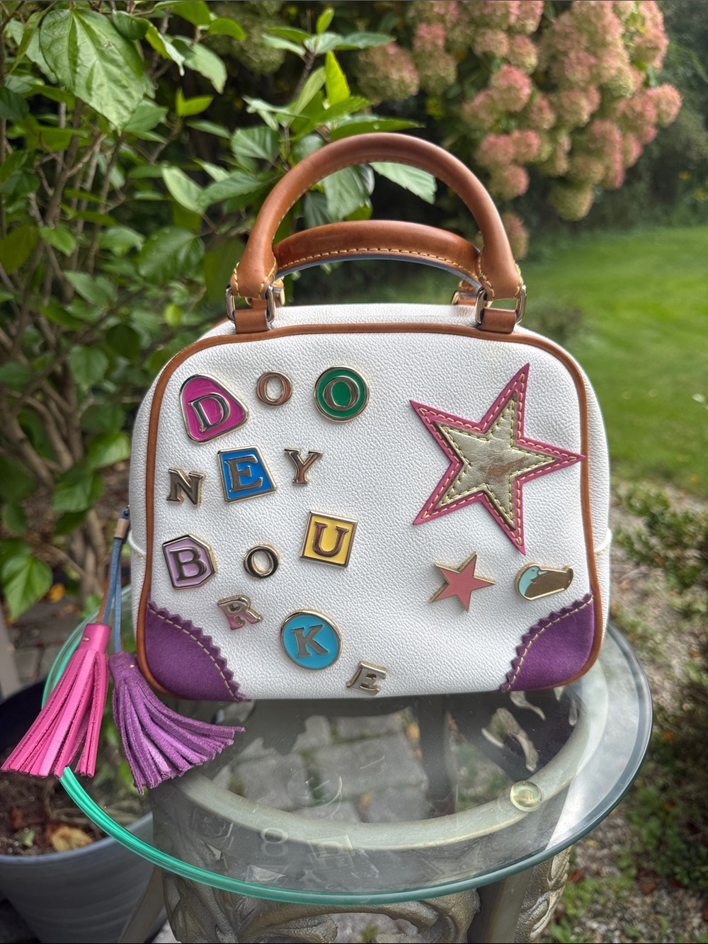 Dooney & Bourke x Lindsay Lohan "It Bag" Charm Bowler Bag Y2K 2004